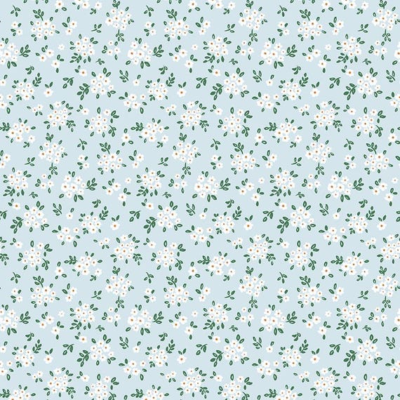 Sweet Cotton Tales-Blooming Bliss by Cayla Naylor- C17315-POWDER- Riley Blake- Cotton Quilting Fabric- Lane to Grace