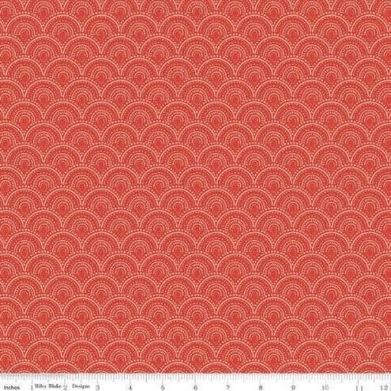Vintage Charm- Scallops by Dani Mogstad for Riley Blake Designs C15272-RED- Quilting Cotton Fabric