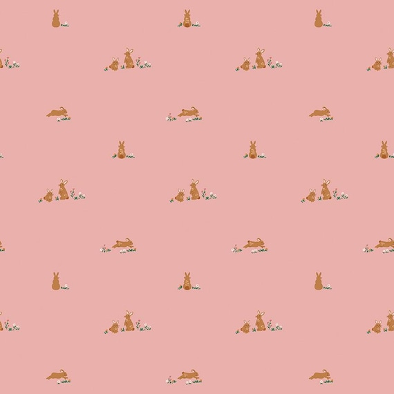 Sweet Cotton Tales- Flopsy Fields by Cayla Naylor-C17312-PINK- Riley Blake- Cotton Quilting Fabric- Lane to Grace