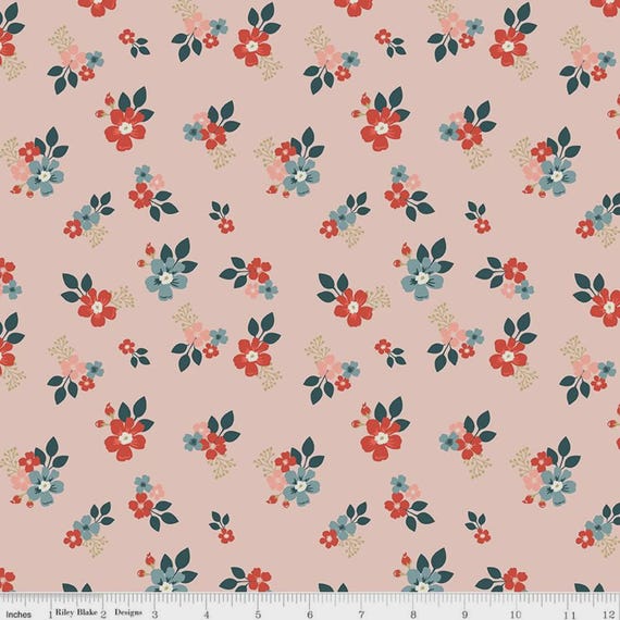Vintage Charm- Floral by Dani Mogstad for Riley Blake Designs C15271-BLUSH- Quilting Cotton Fabric