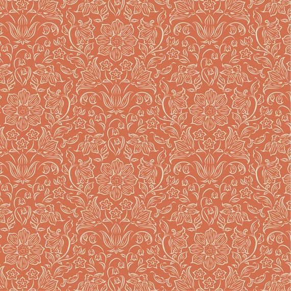 PREORDER – Tilda Songbird Blenders Fabric- Lila- Coral- 110152 Arriving February