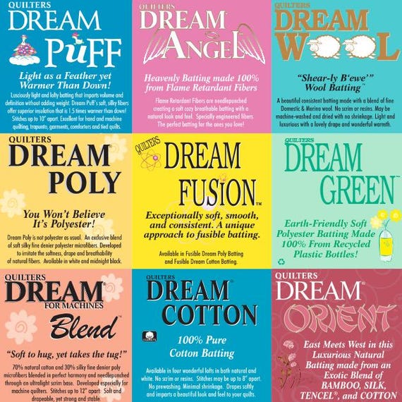 Quilters Dream Batting- Dream Cotton- Request- Natural- Premium Quilt Batting- Lane to Grace