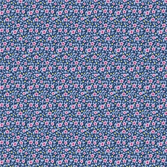 PRE-ORDER- Brie Basics- Tilda- 130190- Denim- Cotton Quilting Fabric- Lane to Grace- Ships MARCH 2026