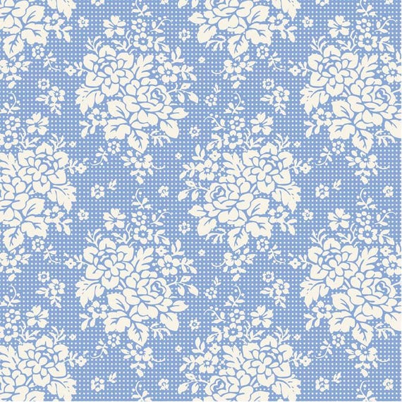 PRE-ORDER- Something Blue- Tilda- 100666- Picknic- Sky- Cotton Quilting Fabric- Lane to Grace- Ships June 2026