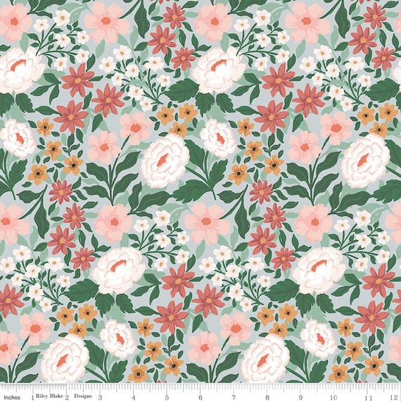 Sweet Cotton Tales-Powder Main by Cayla Naylor- C17310-POWDER- Riley Blake- Cotton Quilting Fabric- Lane to Grace