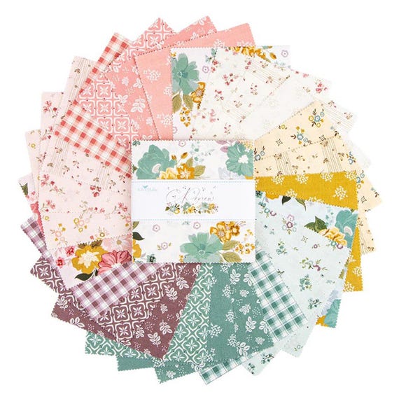 Renew 5" Stacker – 42 PC(Charm Pack) by Sandy Gervais- 5-17280-42- Riley Blake- Cotton Quilting Fabric- Lane to Grace