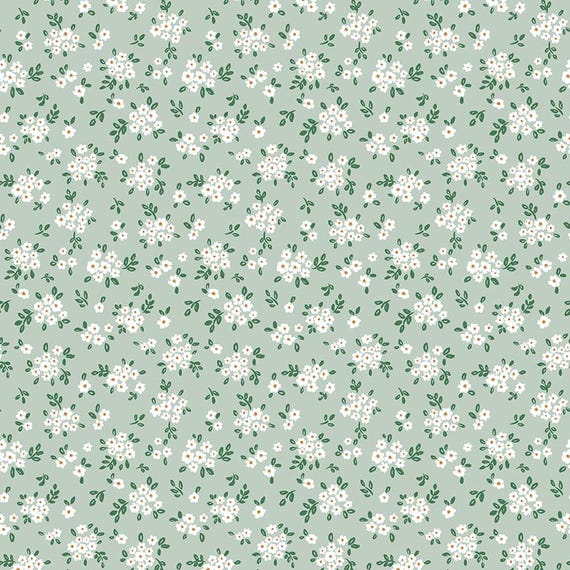 Sweet Cotton Tales-Blooming Bliss by Cayla Naylor- C17315-SAGE- Riley Blake- Cotton Quilting Fabric- Lane to Grace