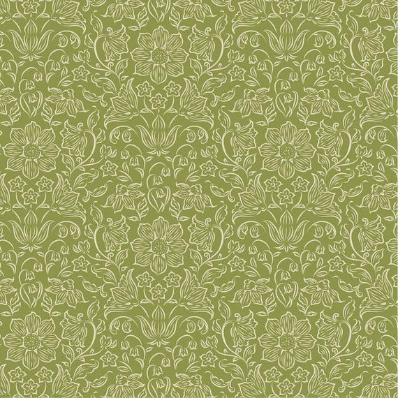PREORDER – Tilda Songbird Blenders Fabric- Lila- Green- 110155 Arriving February