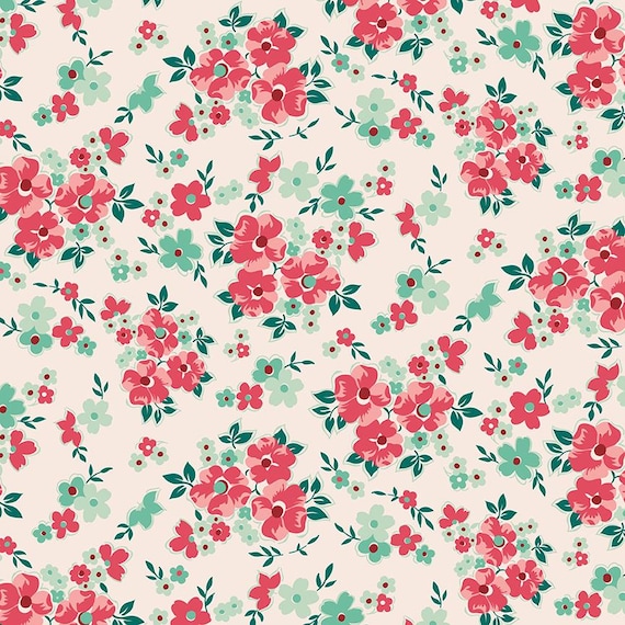 Berry & Sage by Lori Holt-C17388-Latte- Riley Blake- Cotton Quilting Fabric- Lane to Grace
