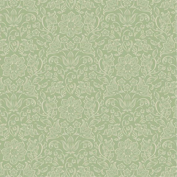 PREORDER – Tilda Songbird Blenders Fabric- Lila- Sage- 110153 Arriving February