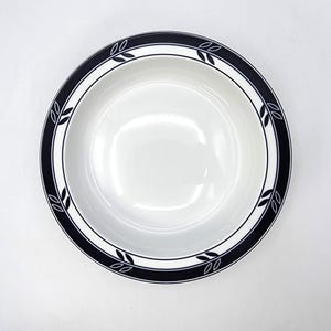 Vintage Dansk Bistro Concerto Allegro Blue Accent Rimmed Soup Bowl