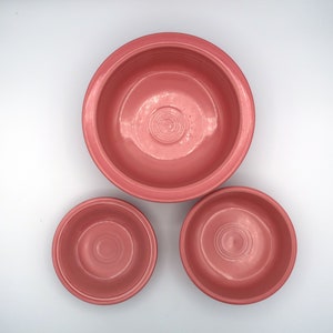 Vintage Fiesta Rose Large Veggie Bowl, Small Cereal Bowl, Fruit Bowl