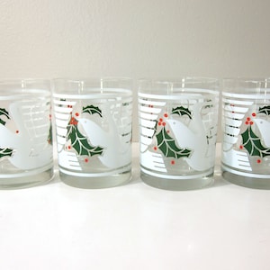 Vintage Nieman Marcus 12 Days Of Christmas Drinking Glasses Set Of 3