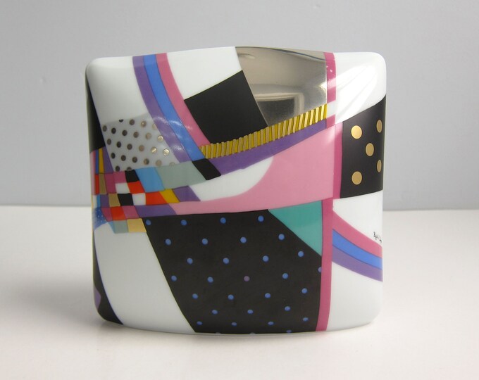 Vintage Rosenthal Brigitte Doege Rosemonde Nairac Pillow Vase Memphis