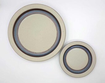 Vintage Otagiri Horizon Stoneware Dinner, Bread Plates