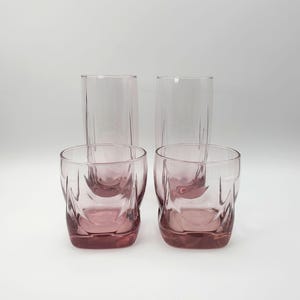 Vintage Libbey Imperial Plum Tumbler Glasses, Coolers - Set of 4