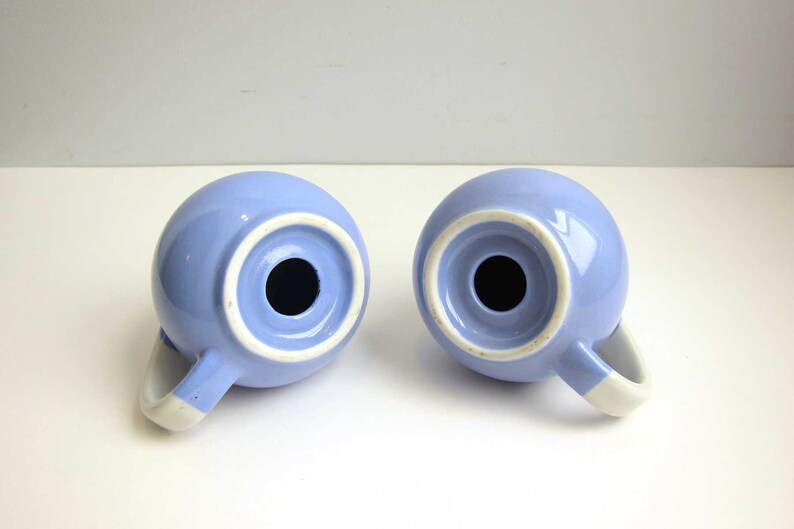 Blue Pink Floral USA Pottery Vintage Hall Rose Parade Salt /& Pepper Shakers
