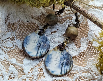 Tree Earrings - Woodland Inspired Jewelry - Nature Lover Gift - Earthy Jewelry - Earrings for Wild Women - Boho Style - Nature Themed Gifts