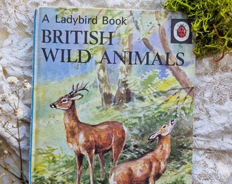 Ladybird Classic Illustrated Book - British Wild Animals - Gift for Wildlife Lover - Cottage Decor