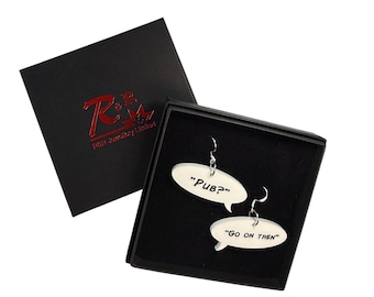 Boucles d'oreilles citation inspirées des Detecctorists
