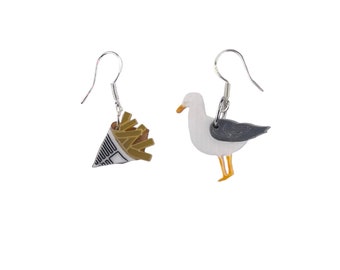 Cute seagull acrylic earrings - Mix and Match