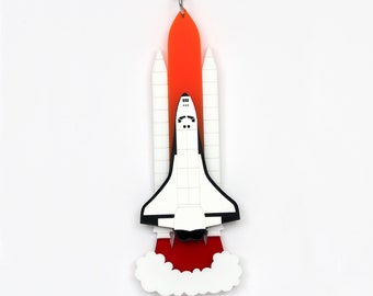 NASA Inspired Space Shuttle Launch Statement Necklace