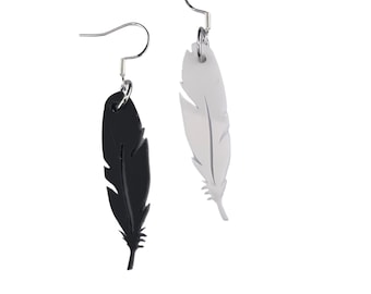 Angel & demon feather earrings