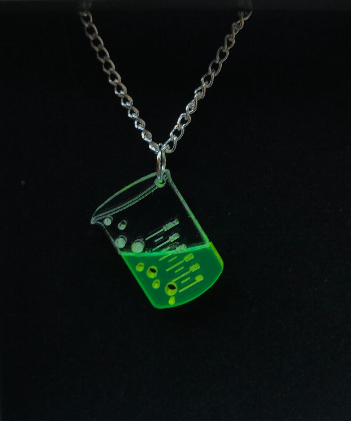 Small Science Beaker Necklace Etsy