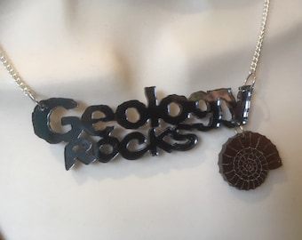 ¡ROCAS DE GEOLOGÍA! .... collar de acrílico