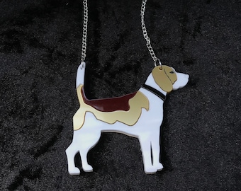 Collar BEAGLE de acrílico en capas