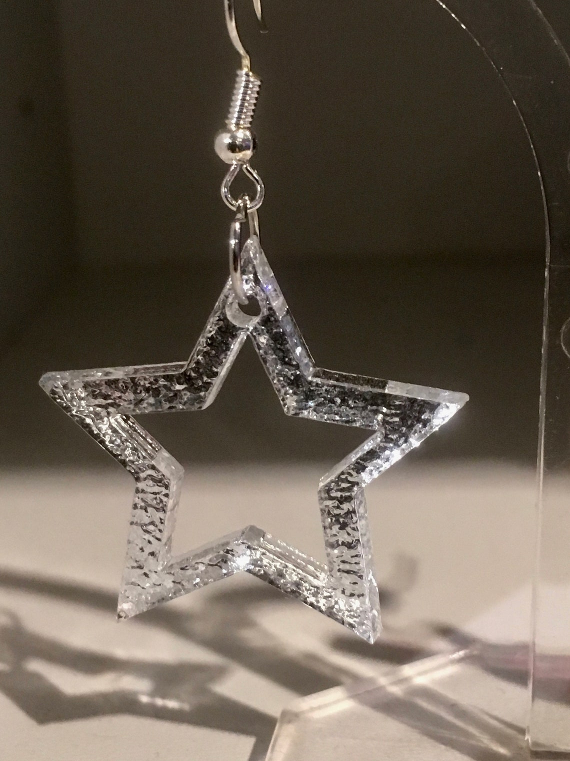 Laser Cut Acrylic star & Earrings Etsy