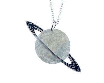 large sparkly PLANET necklace