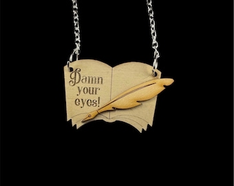 Ghosts inspired wood necklace