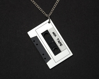 Mix Tape acrylic necklace