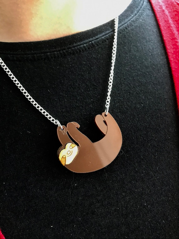 Etsy sloth best sale necklace