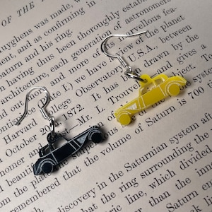 Good Omens Bentley inspired acrylic earrings