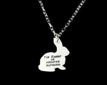 BBC 'Cabin Pressure' inspired "The rabbit of negative euphoria" necklace