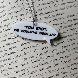 Good Omens  speech bubble acrylic necklaces - Choice of 3