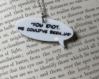 Good Omens  speech bubble acrylic necklaces - Choice of 3