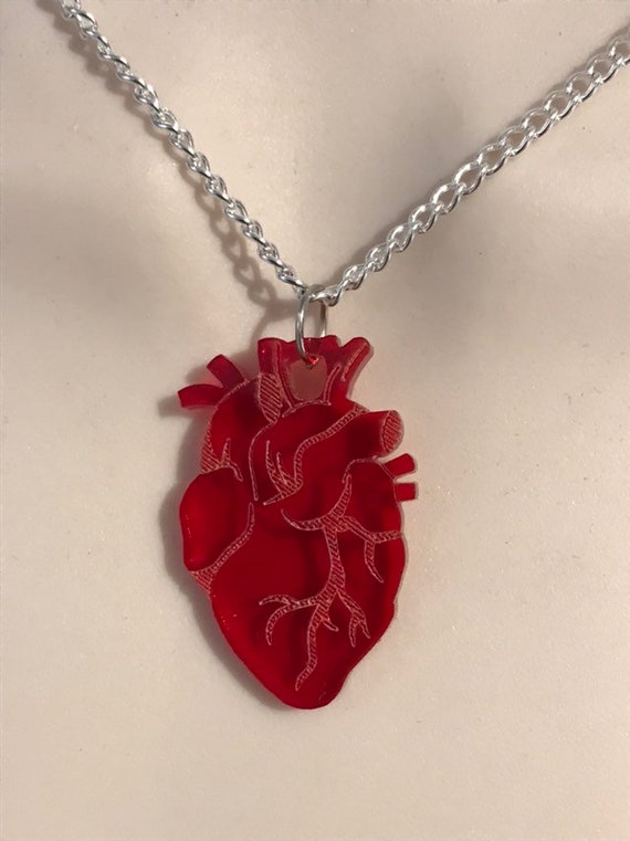 Colgante ACRÍLICO CORAZÓN Acrílico Rojo - Etsy España