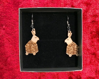 Tojan rabbit earrings