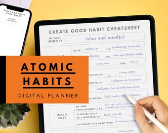 Atomic Habits Digital Planner, Goodnotes Planner, Create Good Habit Notability, Break bad Habit Planner, iPad Planner Template, James Clear