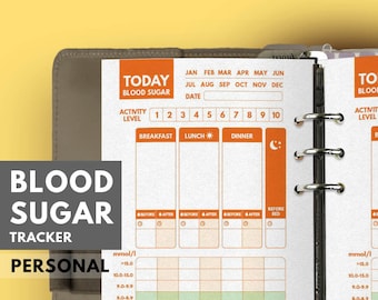 Type 1 Diabetes Log Printable for Personal Size Planner