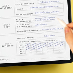 Puede incluir: Un rastreador de h&aacute;bitos con una lista de verificaci&oacute;n para cada semana del mes. El rastreador est&aacute; dise&ntilde;ado para ayudar a las personas a crear un nuevo h&aacute;bito al dividirlo en pasos m&aacute;s peque&ntilde;os. El texto en el rastreador dice "No rompas la cadena/Nunca te pierdas dos veces".