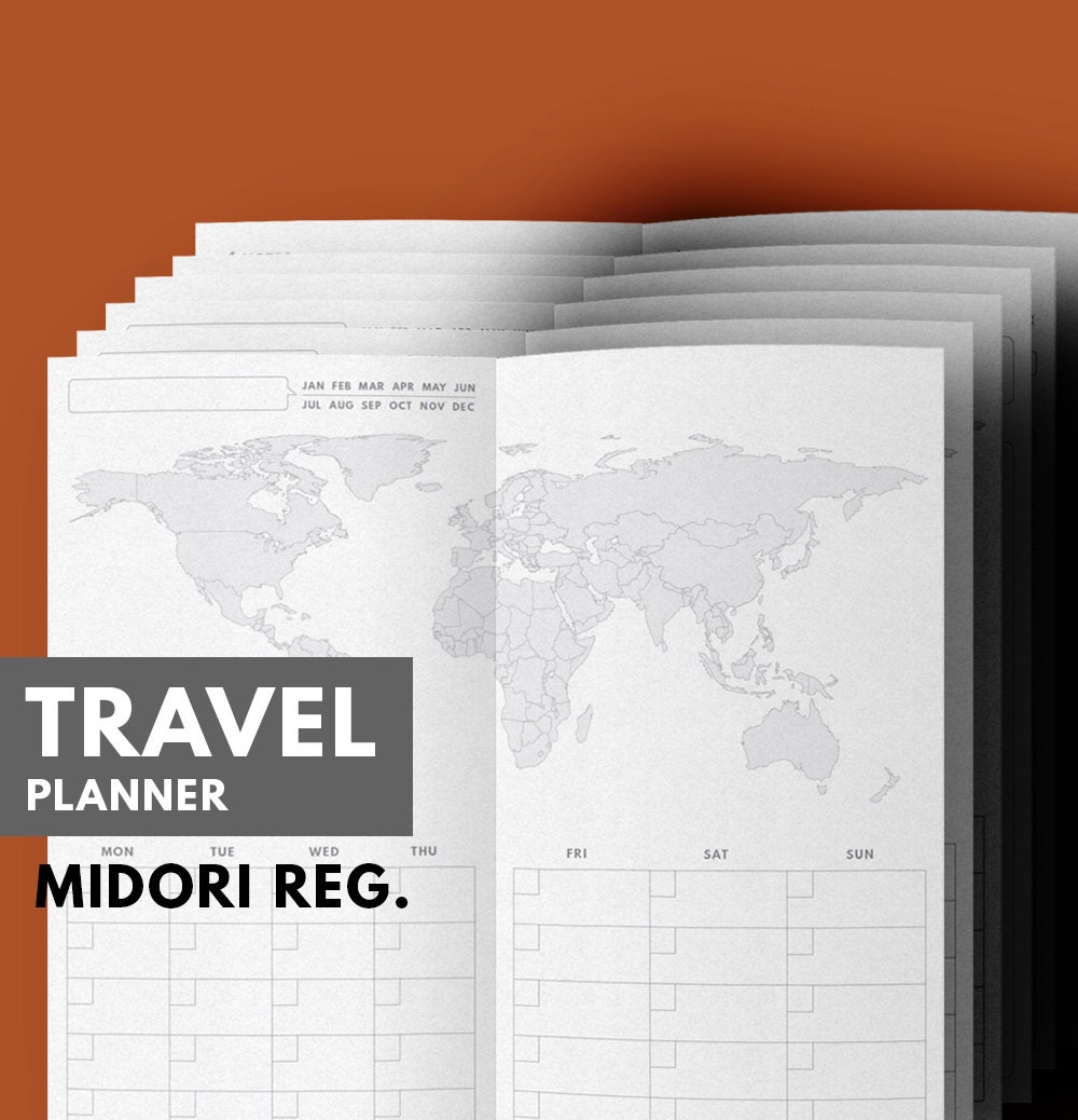 Travel Planner Printable for Midori Travelers Notebook Travel Journal