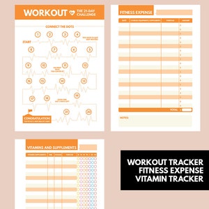 A5 Printable Fitness Planner, Half Letter Fitness Planner, Printable ...