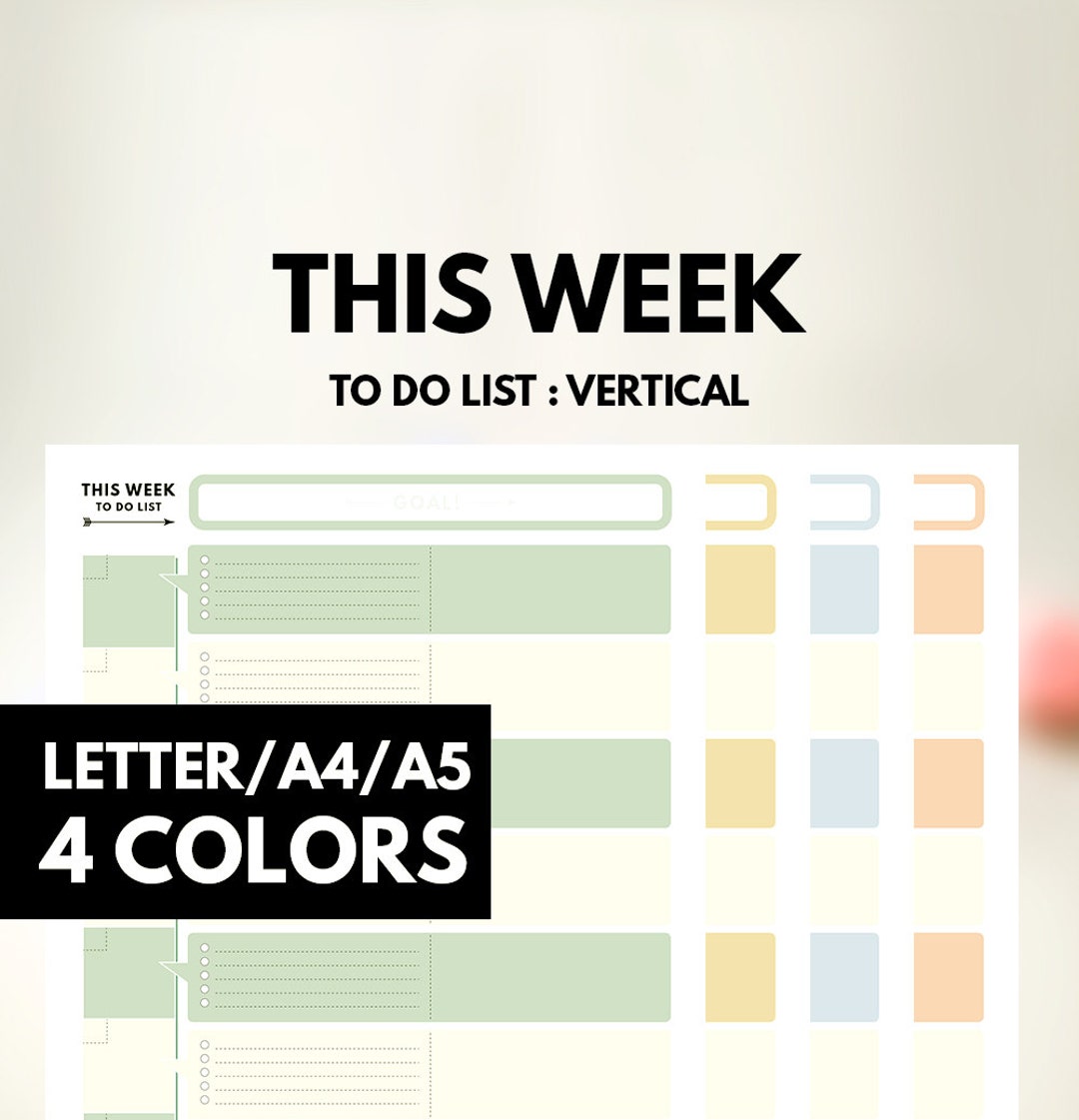 Printable Undated Planner Weekly Vertical Planner for Big Happy Planner ...