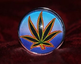 Butt Plug - Anal Plug - Princess Plug - Rasta Marijuana Leaf (Mature)