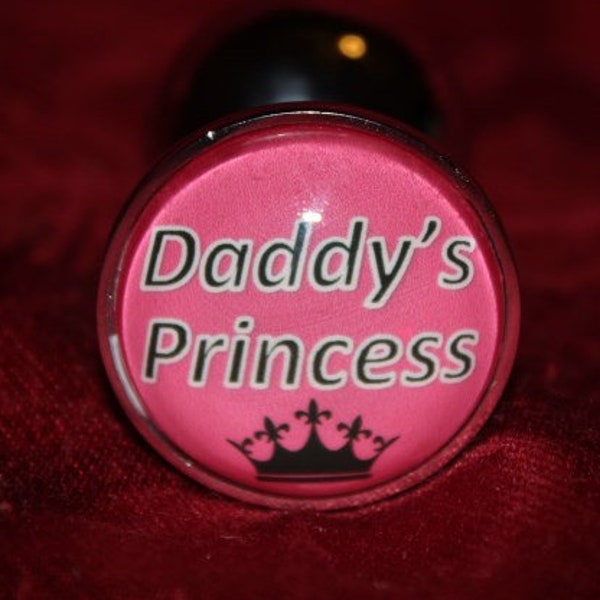 Butt Plug Anal Plug Daddy's Princess DDLG Play BDSM Sex Toy Plug Metal Plug Small Beginner Medium Intermediate Large Anal Play (Mature)