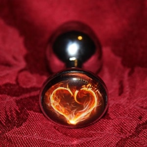 Butt Plug Heart Anal Plug BDSM Sex Toy Role Play Plug Metal Plug Small Beginner Medium Intermediate Large Advanced Anal Play Mature image 1